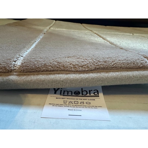 Yimobra Memory Foam Bath Mat Set of 2 44x24 and 24x17‎ Machine Washable Camel - Picture 8 of 10
